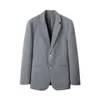 Högkvalitativa män Blazers Grå Bröllop Business Blazer Masculino Treet Wear Social Casual Suitjacka Slim Fit Kostym Homme 210527