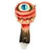 5.5 '' Scary Horned Monster Glass Hand Pipe Dry Herb Tobacco Pipes Färgad Ritning Julklapp Ups eller DHL