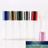 Bouteilles à roulettes en verre transparent, conteneur avec boule pour huiles essentielles, aromathérapie, parfums pour lèvres, 5ML, 10ml, 6 pièces