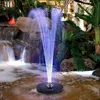 Solar Fountain LED Water met lichten voor buitenlandse tuin Decor drijvende zwembadpomp decoraties