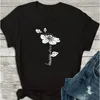 Kwiatowy Graficzny Tee Tumblr Eesthetic Vinatge 90. Moda Styl Uliczny Harajuku Cool Grunge Unisex Kobiety T-shirt 210518
