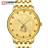 Montres-bracelets Suisse Carnaval Automatique Mécanique Montres Pour Hommes Dragon Diamant Saphir Squelette Horloge Étanche C8798238g