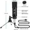 USB Microphone Computer Condenser PC Microphone Plug&Play With Tripod Stand Podcast Gaming Streaming Chatting YouTube Videos