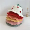 M373 Spädbarn Baby Bucket Hat Söt Huvudbonader Barn Kids Cartoon Strawberry Knittd Fauries Babies Caps