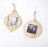 Sublimatie Houten Frame Decoraties Blanks Hanger DIY Photo Hanger Houten Fotolijst Christmas Gifts Xmas Tree Ornament