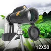 Telescópio Binoculares 4K 12x50 Monocular Profissional poderoso Long Range Portátil HD BAK4PRISM FMC LLL Visão noturna para Camping4352141