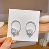 L47 S925 Silvernålar Original Handgjorda Simple Metal Drop Earring Female Korean Net Celebrity Trendy Geometric Pearl Earrings4558901