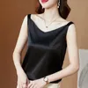 Summer Shirt V-neck Satin Camisole Women Sleeveless Bottoming Ice Silk Office Lady Style Top Female 13860 210508
