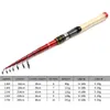 1.6m 1.8m 2.1m 2.4m 2.7m lure rod Carbon Fishing Rod Telescopic wooden handle Spinning Travel Tackle 211123