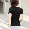 BOBOKATEER plus size black t shirt women summer tee shirt femme t-shirt damskie tshirts woman tops cotton camisetas mujer 210722