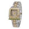 MISSFOX 2021 Eternity V287 Loisirs Mode Lady Montres Or CZ Diamants Incrustation Cadran Mouvement À Quartz Montre Pour Femme Boîtier En Alliage Demi D231F