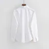 Preppy Spring Style Vrouwen lange mouw shirts plus maat 100% katoen ol witte blouse helemaal afgestemde casual shirt dames tops d389 210512