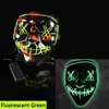 10 цветная светящаяся светодиодная маска Rave Toy Halloween клоун смешно диско PVC реквизит вечеринка одобрение украшения праздничные принадлежности X0816A