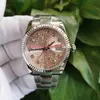 Excellent BP watch 126234-0024 36mm 126234 Pink pattern Diamond Sapphire Stainless 316L 2813 Movement Automatic mechanical Luminescent Mens Watches Wristwatches