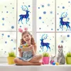 ملصقات الحائط عيد الميلاد الأيائل ندفة الثلج ملصقا الديكور زجاج نافذة الاطفال غرفة المنزل الشارات نافيداد 2022