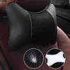 Cojines de asiento, 2 uds., almohadas para coche, reposacabezas, cojín para reposacabezas, soporte de cuero PU tejido, almohada de seguridad para automóvil, accesorios transpirables universales