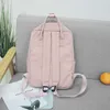 Women Canvas Backpacks Candy Color Waterproof School Bags for Teenagers Girls Big Cute Laptop Backpack Patchwork Kawaii Backpack 210922