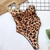 Dames Jumpsuits Rompertjes Dames Zomer Sexy Leopard Print Effen Kleur Eendelig Badpak Bikini Volwassenen Damesriem Vrouwelijke Badmode Beachw