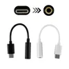 Högkvalitativa hörlurar Adapter Typec 3.5 Jack Earphone -kabel USBC till 3,5 mm aux för Huawei Mate P20 Pro Xiaomi Mix