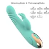 3 in 1 Zachte G-spot Anale Rabbit Vibrator Touch Feeling Vrouwelijke Auto Thrusting Machine voor Volwassen Vrouwen Pleasure Toys Automatische Massage Swingende Vibratie