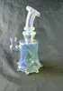 Füme Gümüş Recycler Cam Nargile Dab Rig Sigara Boru, 14mm Ortak Fabrika Outlet Siparişe Hoşgeldiniz