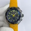 Luxusuhr Mens Watches Montre de luxe VK Movimento de quartzo aço inoxidável Mostrador cinza Pulseira de metal relojes lujo para hombre Cronógrafo