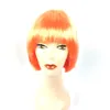 Fashionable Style Short Partys Wigs Candy Colors Halloween Christmas Straight Cosplay Wigs Party Fancy Dress Fake Hair Wig