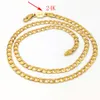 Women's Necklace Curb Chain Solid 24 k Stamp Link Fine Gold AUTHENTIC FINISH Birthday Valentine Gift Valuable 20 inch 4 M