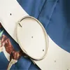 Za Flowy Animal Print Belt Satin Dress Women Long Sleeve Tied Cuffs Vintage Shirt Dresses Female Chic Hidden Button Vestido 210602