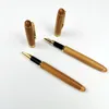 Bambusowy styl fontanny pióro podpis neutralny długopisy ballpoint z torbą doceni