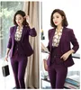 Women's Suits & Blazers IZICFLY Style Purple 3 Piece Suit Women Trouser Waistcoat And Blazer Set Office Uniform Elegant Business Pant With V