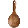 Lepels 1x natuurlijke hout rijst peddel non-stick houten portie 6 stuks schep creatment lepel