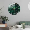 Nordic Round Marmeren 3D Wandklok Creatieve Muur Horloges Woondecoratie voor Woonkamer Slaapkamer en Kantoor Silent Clocks H1230