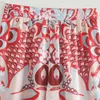 Klacway Kobiety 2021 Vintage Totem Floral Print Elastyczna Talia Dorywczo Szerokie Spodnie Nogi Retro Kobiet Chic Kieszonkowy Letnie Długie Spodnie Q0801