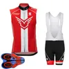 Equipo de fieltro 2021 Verano Transpirable Hombre Ciclismo Sin mangas Jersey Chaleco Bib Shorts Conjunto Ropa de bicicleta Uniforme de bicicleta Ropa deportiva al aire libre Ropa Ciclismo S21050651