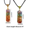 Collares pendientes KX4C Arco Iris Chakra curación collar ajuste protección energética Yoga joyería regalo