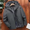 Mäns Fleece Jacka Plus 7XL 8XL Vinter Parka Stor storlek 5XL Coat Män Hooded Snow Ytterkläder Tjock varm Vattentät Jacka Man 211014