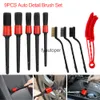 9 шт. Power Scrubber Rear Щетка Автомобиль Детализация Установите чистящие ES Dirt Pust Clean Tools