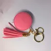 Keychain 가죽 술 테이프 측정 양면 규모 메트릭 1.5 미터 60 인치 측정 가능한 범위 이벤트 선물