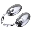 Pair Motorcycle Cafe Racer Achteruitkijkspiegel Handvat Bar Sliver