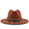Women Men Wool Vintage Gangster Trilby Felt Fedora Hat With Wide Brim Gentleman Elegant Lady Winter Autumn Jazz Caps 56-60CM
