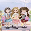 Nouveau 19CM Bjd Doll 13 articulations mobiles marron 3D grands yeux uniforme scolaire de mode et robe de mariée meilleur cadeau d'anniversaire pour les enfants 220315