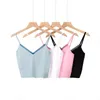 summer Women V-neck Cami Top With Lace Trim white crop top 210529