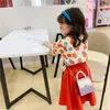2021 여자 레이스 보우 매듭 핸드백 패션 스위트 아이 진주 작은 사각 가방 어린이 공용 체인 1 숄더 가방 F319
