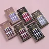 Colorful False Nails 24Pcs Box Detachable Fake Full Cover Nail Tips Ballerina Coffin Press Reusable DIY Manicure Tool