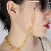 60cm Acrylic Sunglasses Chain Women Anti Slip Reading Eyewears Ribbon Clip Mask Holder Neck Strap Lanyard