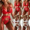 Women Seksowna bielizna Zestaw Solidny kolor Kwiatowy Bralet Bra koronkowy strój do snu Upraw Top Bikini Cover Up Beachwear Sarongs