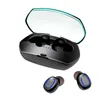 Supper Mini Bluetooth headset 5.0 TWS trådlösa headset med laddningslåda Lyxiga tvillingar BT hörlurar Handsfree sporter i öronlurar för iPhone 12 Pro Samsung Xiaomi