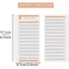 Presentförpackning 60 st A6 Expense Tracker Budgetpapper med prenumerationshål Fit Cash Kuvert för budgetering av plånboksplanerare