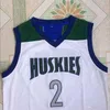 Nikivip Man UCLA College 2 Huskies Jersey 2 Lonzo Ball 고등학교 농구 유니폼 스포츠 스티치 유니폼